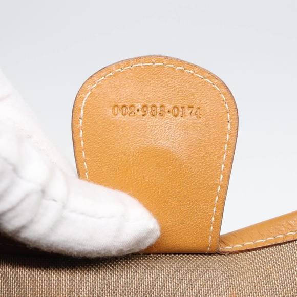 GUCCI Micro GG Canvas Web Sherry Line Tote Bag Beige Gold Auth kk337 - Picture 12 of 16